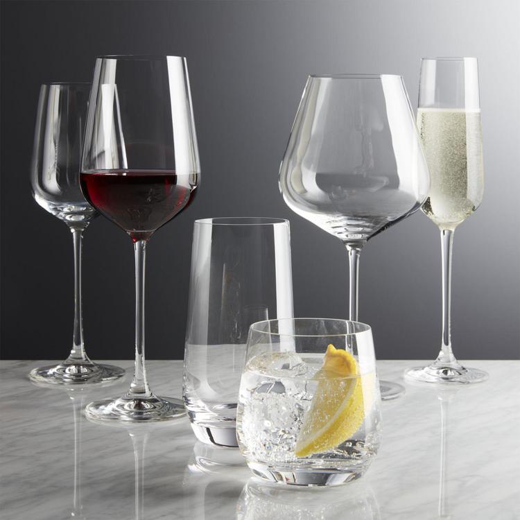 Crate and Barrel, Edge White Wine Glass, Set of 4 - Zola