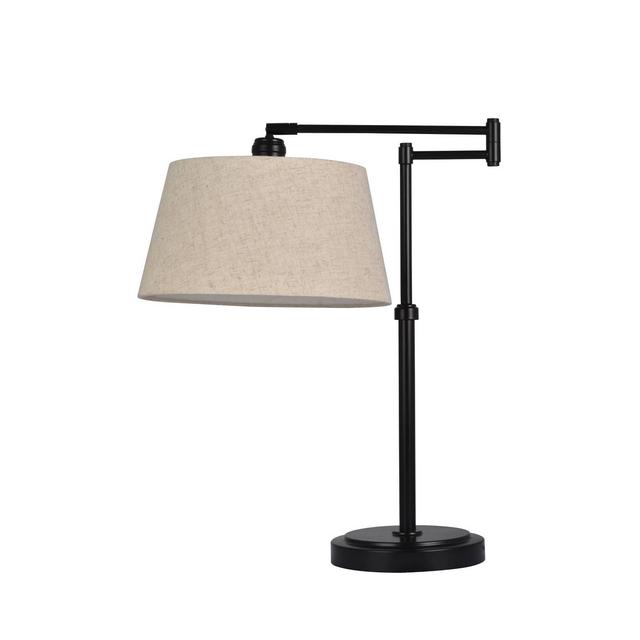 23" Traditional Swing Arm Oil Rubbed Table Lamp Black - Threshold™