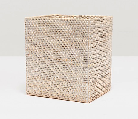 Hive | Dalton Rectangular Waste Basket, White Washed