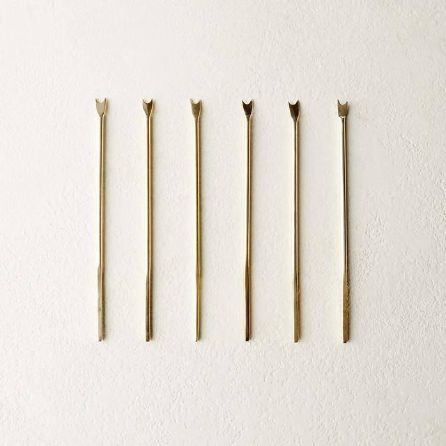 Mae Champagne Gold Cocktail Picks Set of 6