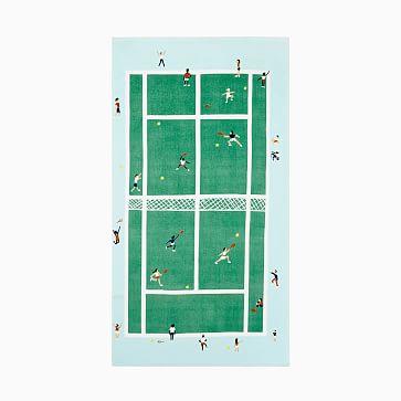 Tennis Scene Beach/Pool Towel