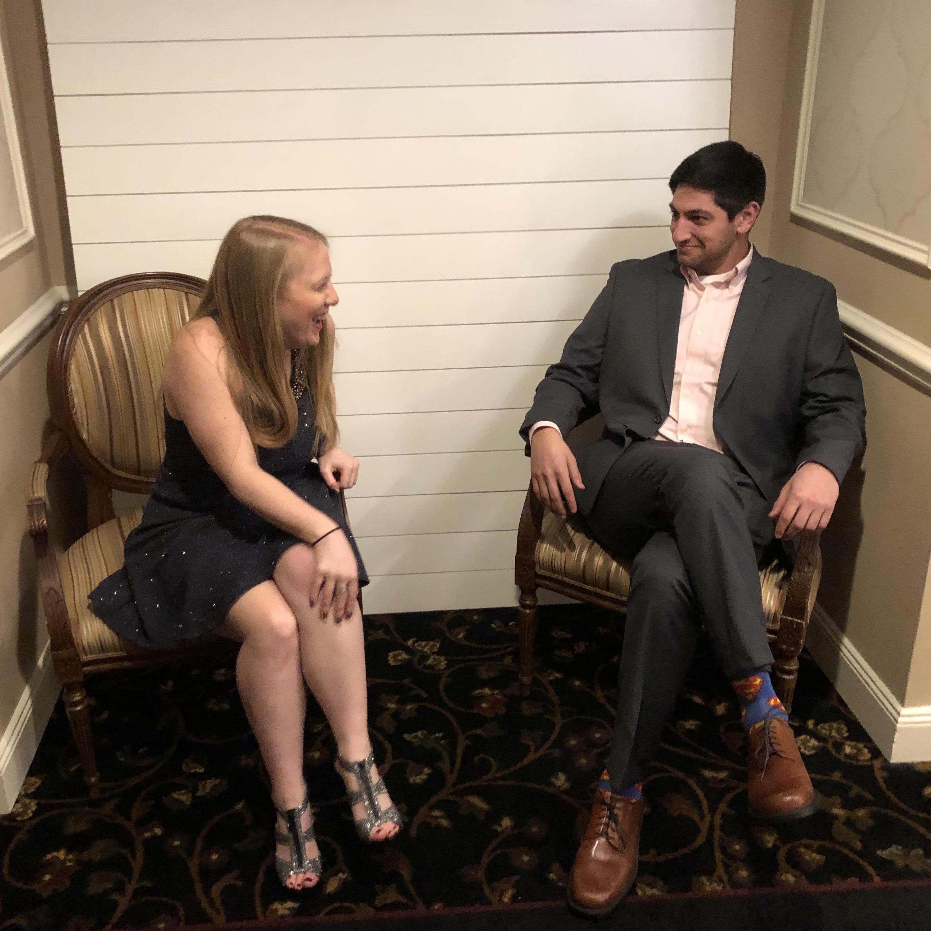 At Rebecca's Medical School formal in January of 2020. I completely understood all of the conversations around me.