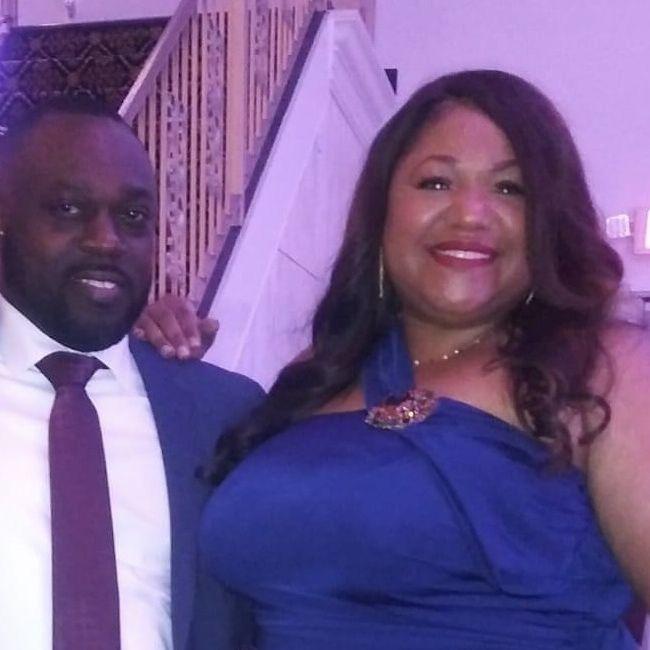 Our first wedding together