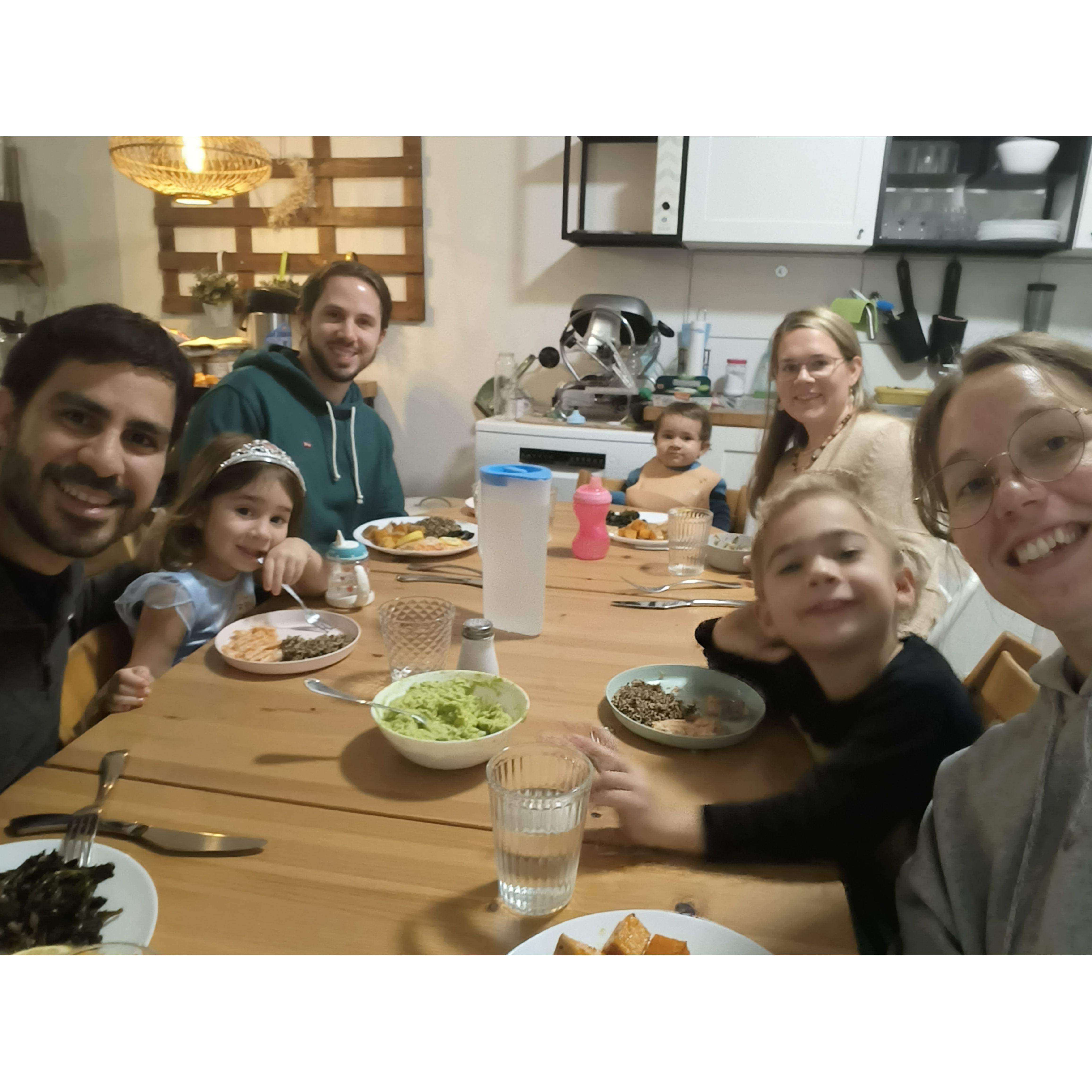 Dinner with the Echeverry family, Mateo will be our Officiant!