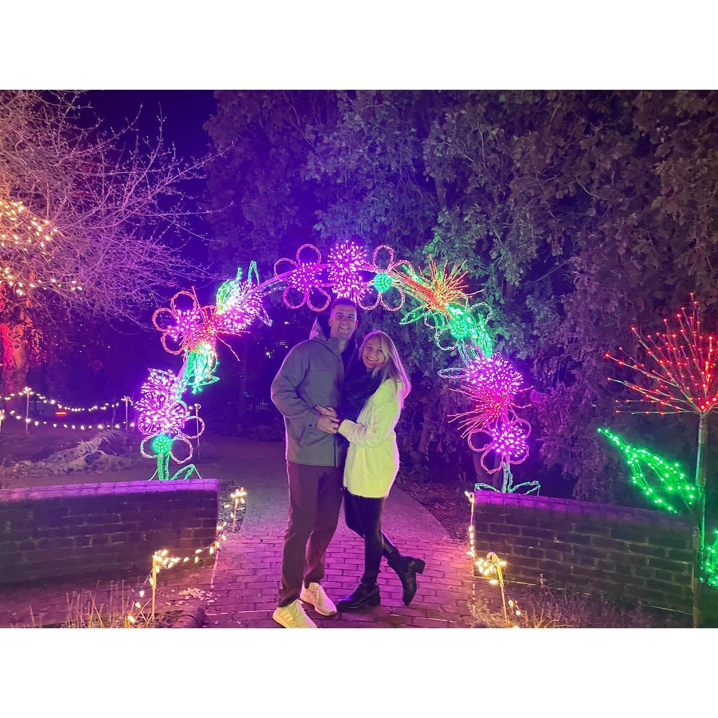 Christmas lights at Phipps Conservatory