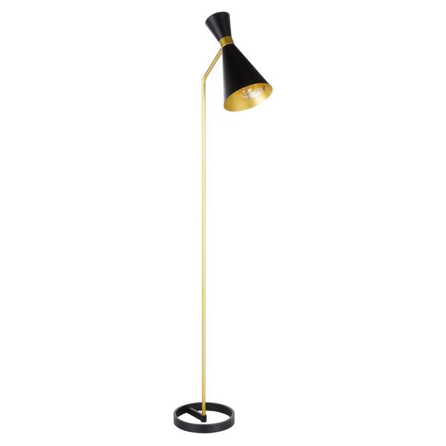 LumiSource® Tux Floor Lamp in Black with Metal Shade
