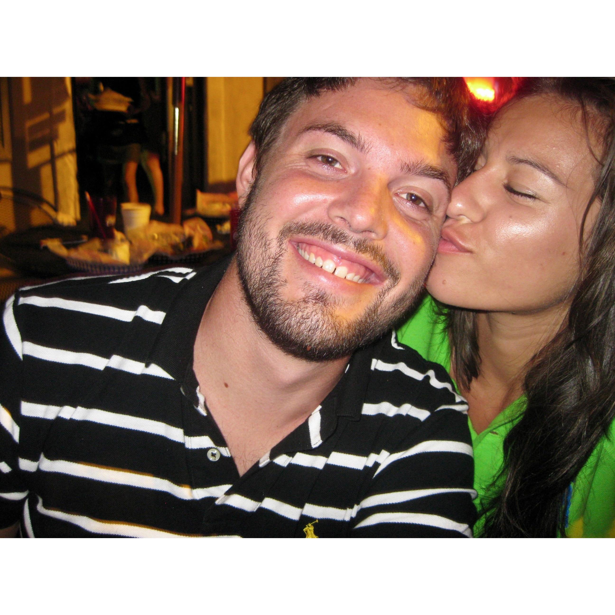 The first of many Edisto kisses for Willie. (August 2008)