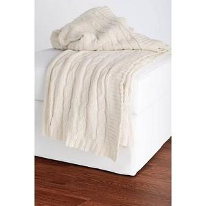 Cream Cable Knit Throw - Rizzy Home