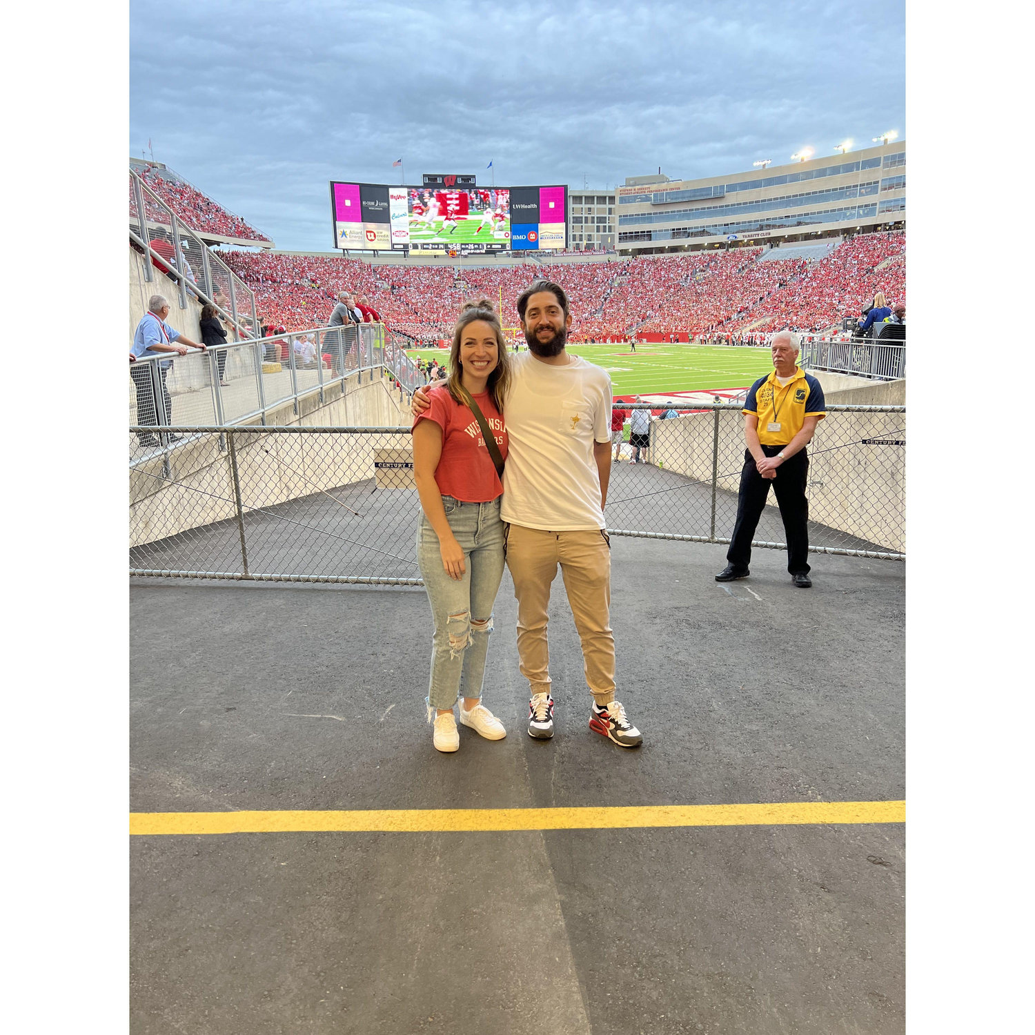 Our first badger football game together