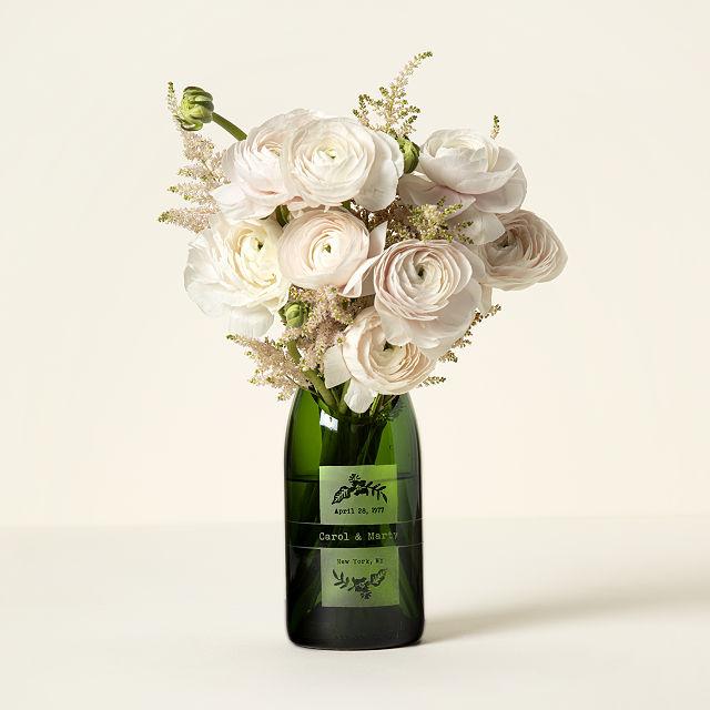 Personalized Champagne Wedding Vase