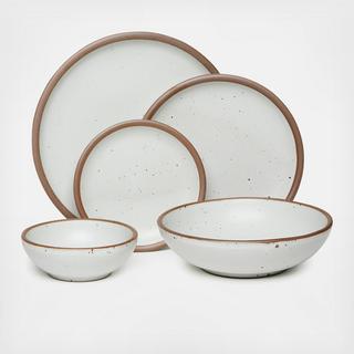 Shallow 5-Piece Dinnerware Set, Service for 1