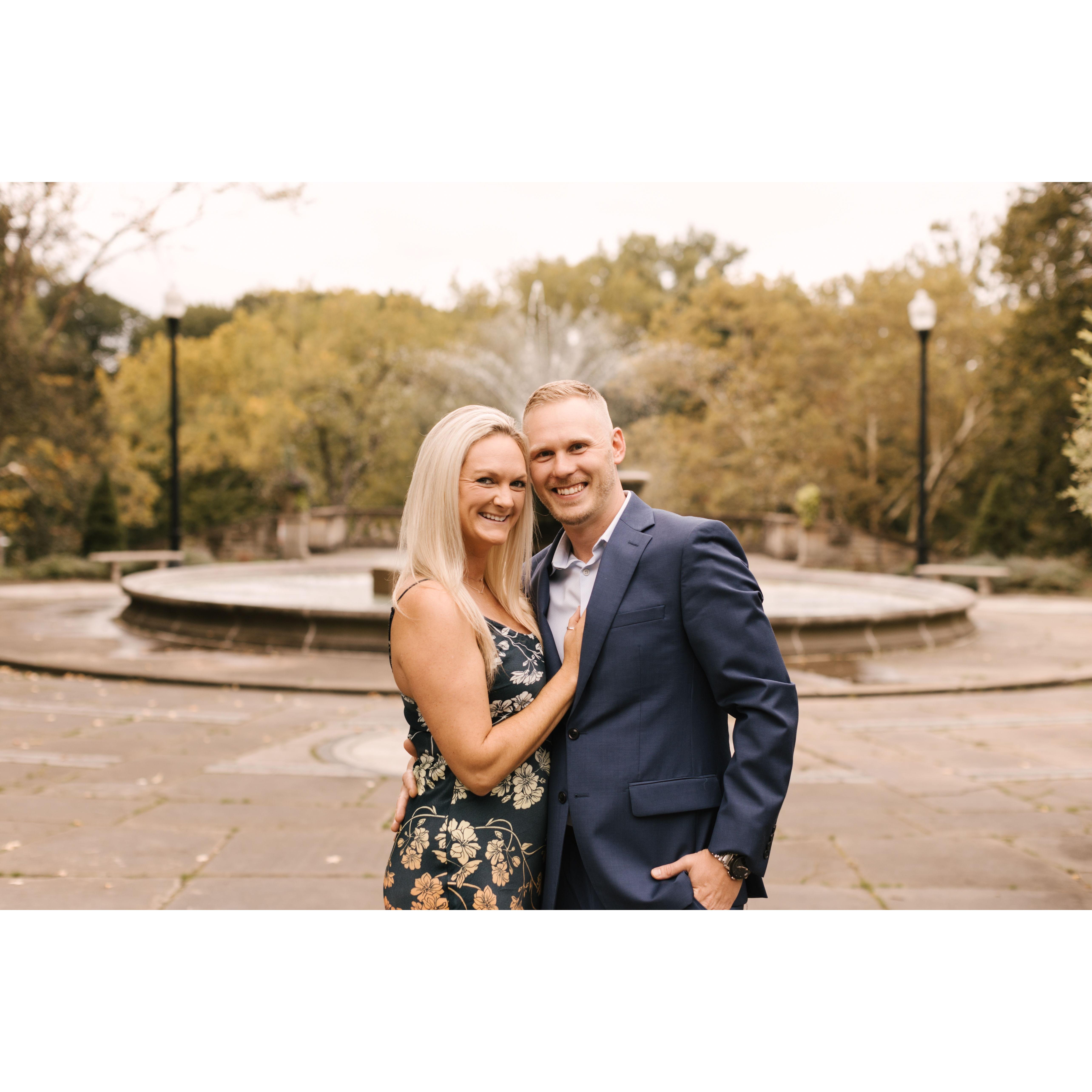 Our Engagement photos with Red Photographic at the cultural gardens downtown CLE
