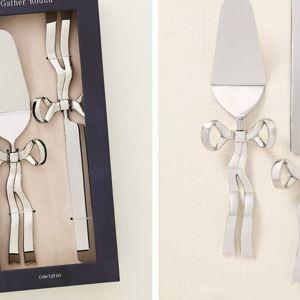Benedita Stainless Steel Bow Cake Serve Set