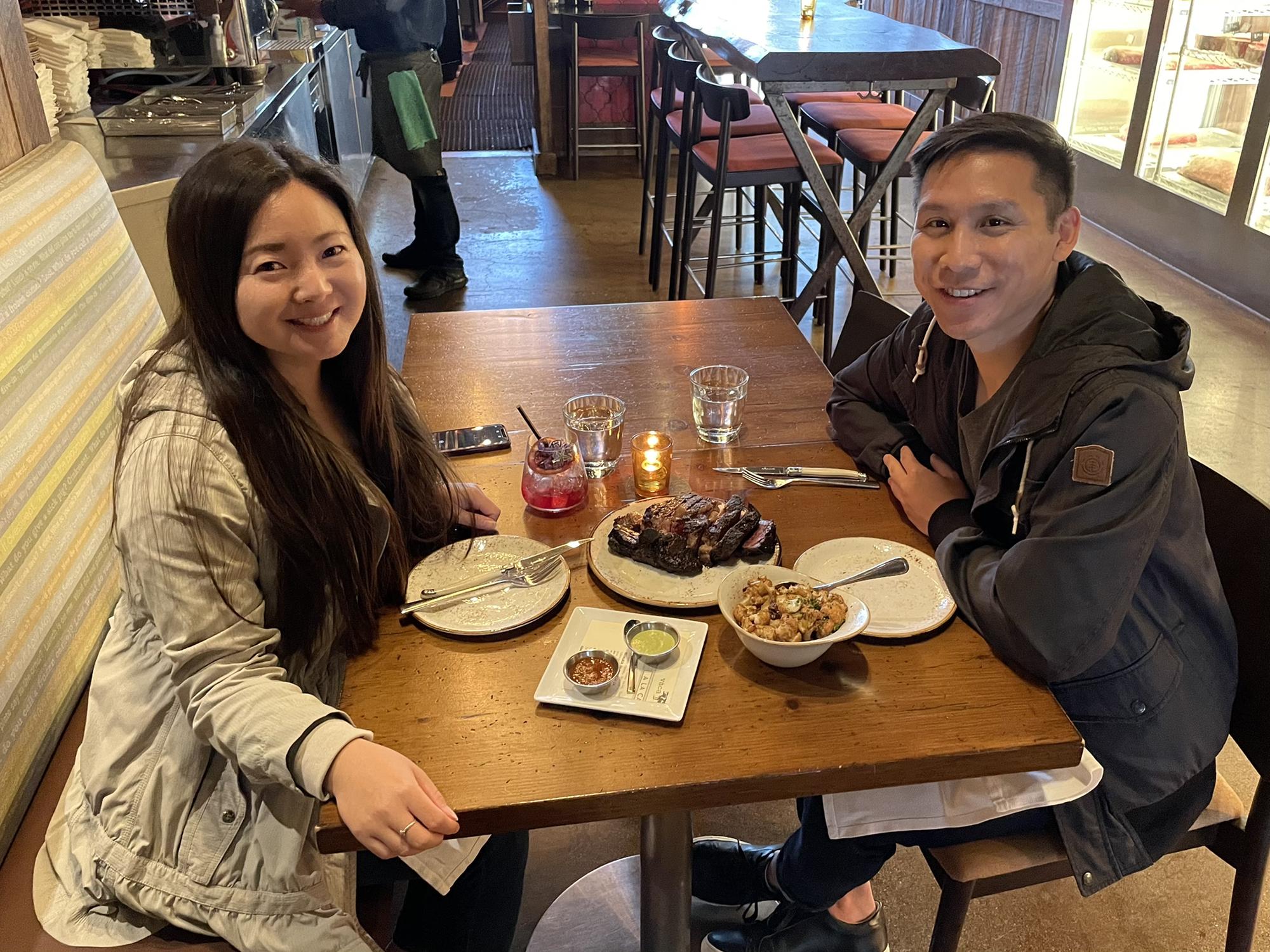 1 year anniversary dinner at Vaca