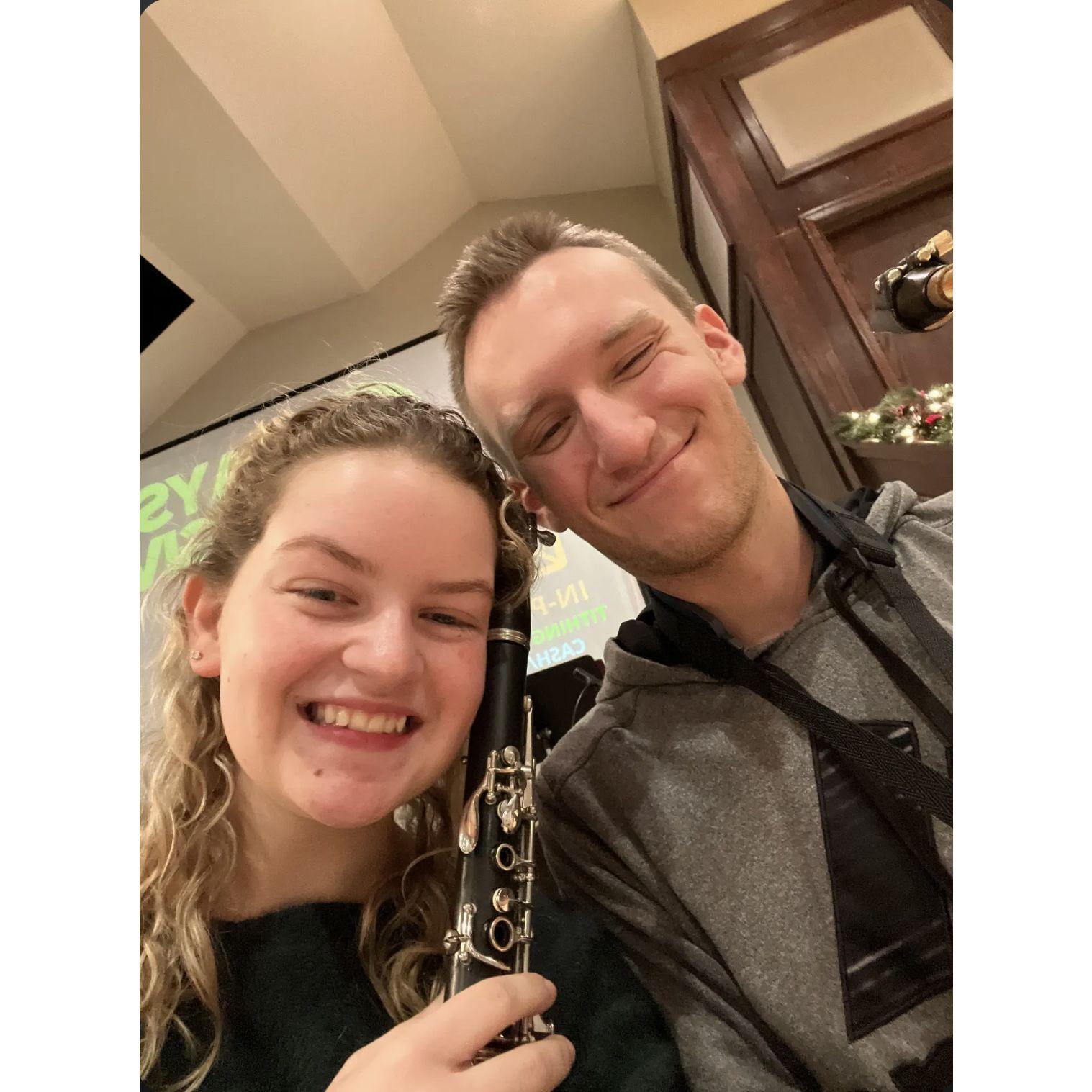 Playing music together at church