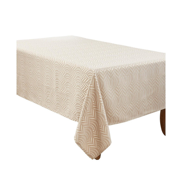Saro Lifestyle Exquisite Jacquard Design Tablecloth, 72"x90"