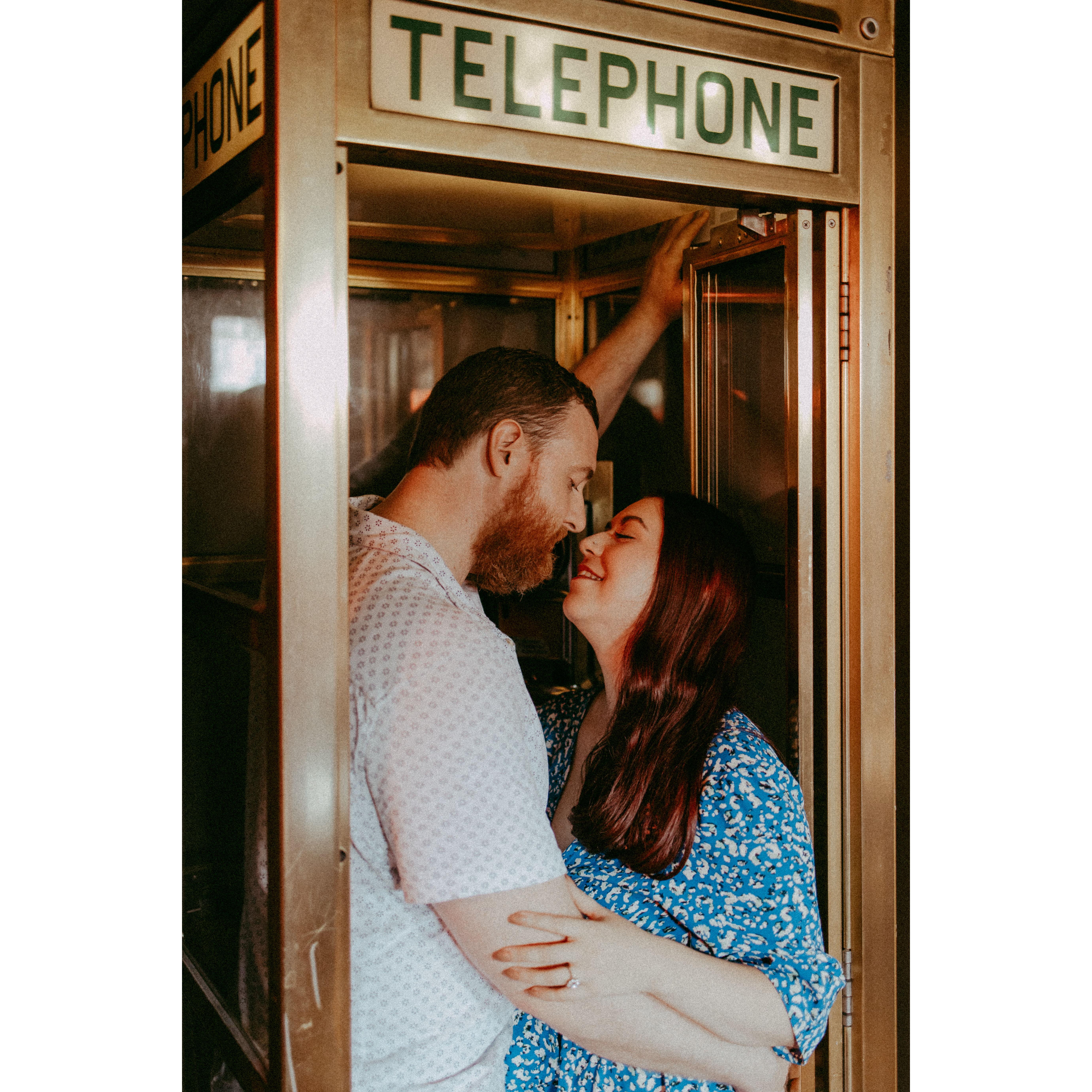 Engagement photos at the Red Lion Lounge. Photos: Jesi Lee Photography