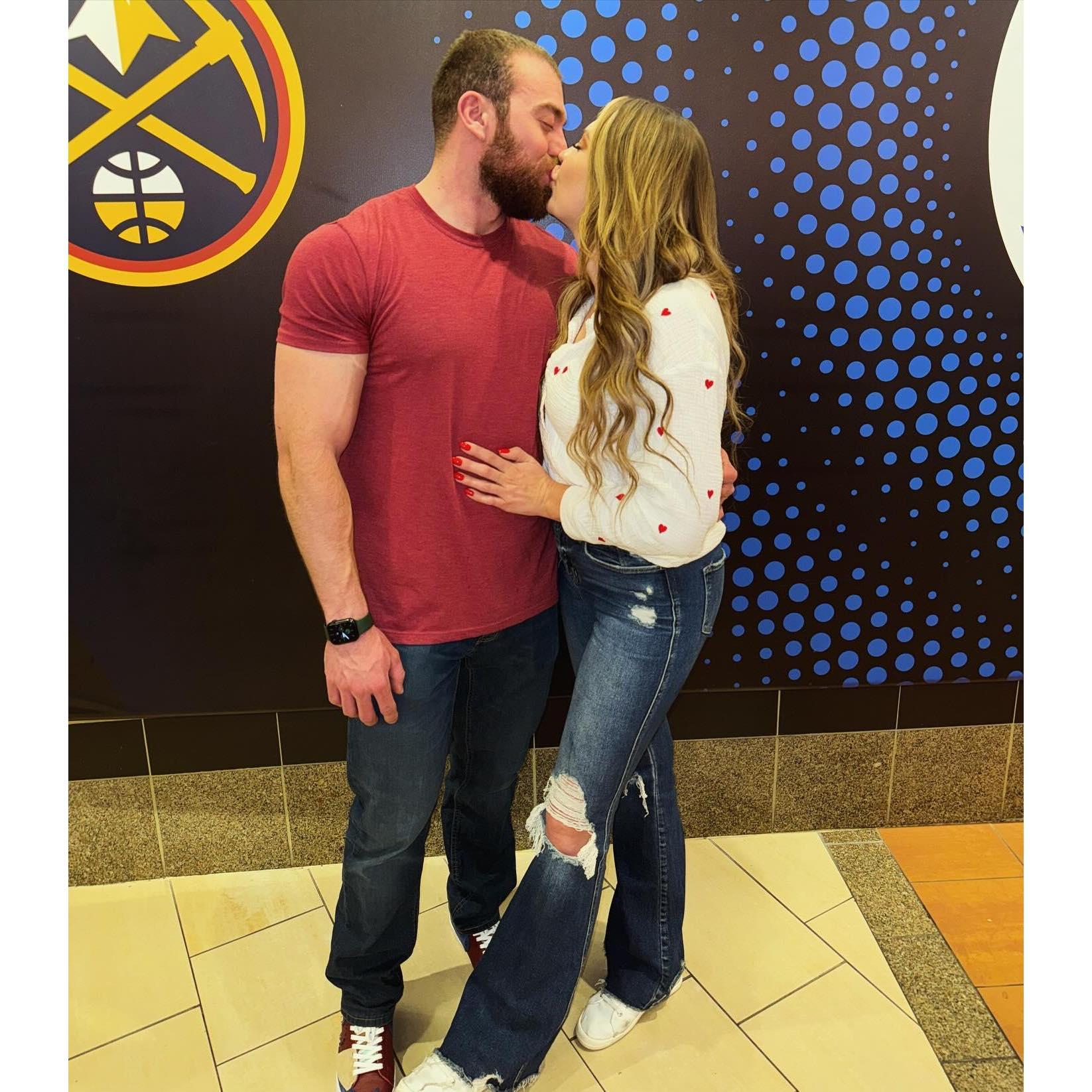 Valentines 2024 at the Nuggets game