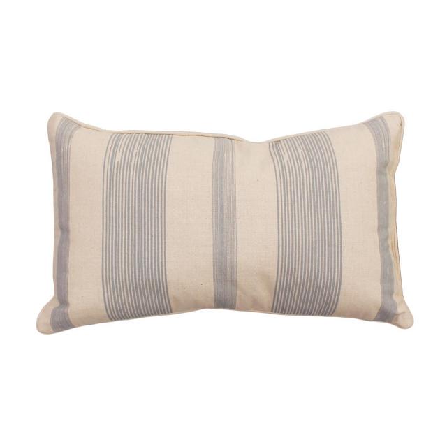 Levi Stripe Lumbar Throw Pillow Gray - Décor Therapy