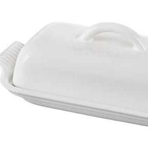 Le Creuset Stoneware Heritage Butter Dish, White