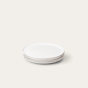 Fable Ceramic Salad Plates (Set of 4) - Pearl White