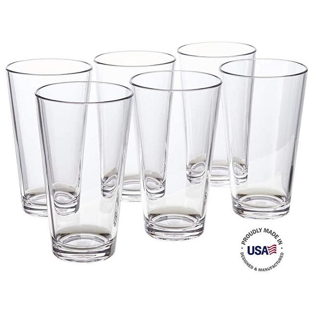 Bistro 20-ounce Premium Quality Clear Plastic Tumblers | set of 6