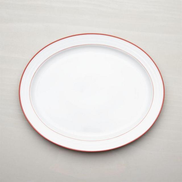 Roulette Red Band Oval Platter