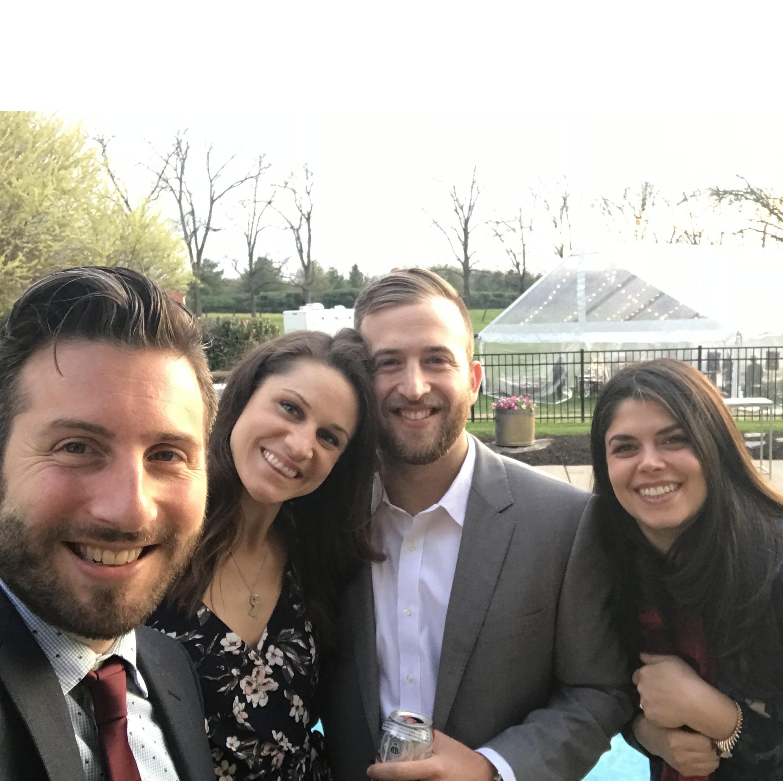 With good friends Jami & Paul and Mike and Elaine's wedding! (Childhood friends)