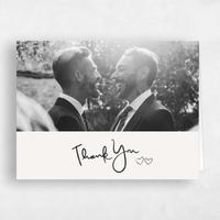 Beige Wedding Thank You - Dunluce Photo