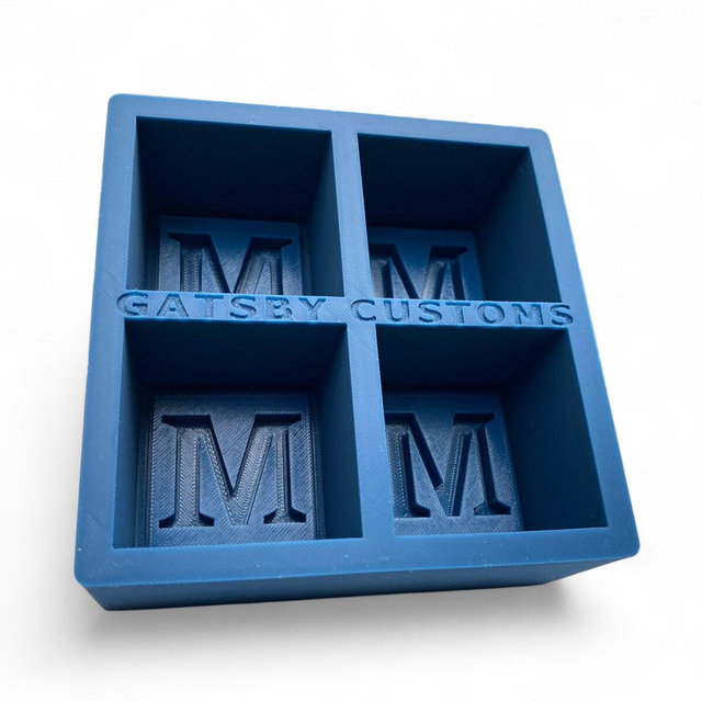 SOFT Custom Silicone Ice Cube Tray, 2" King Cubes, Custom Silicone Mold, Soft Material For Easier Cube Removal, Whiskey King Cubes, Dad Gift