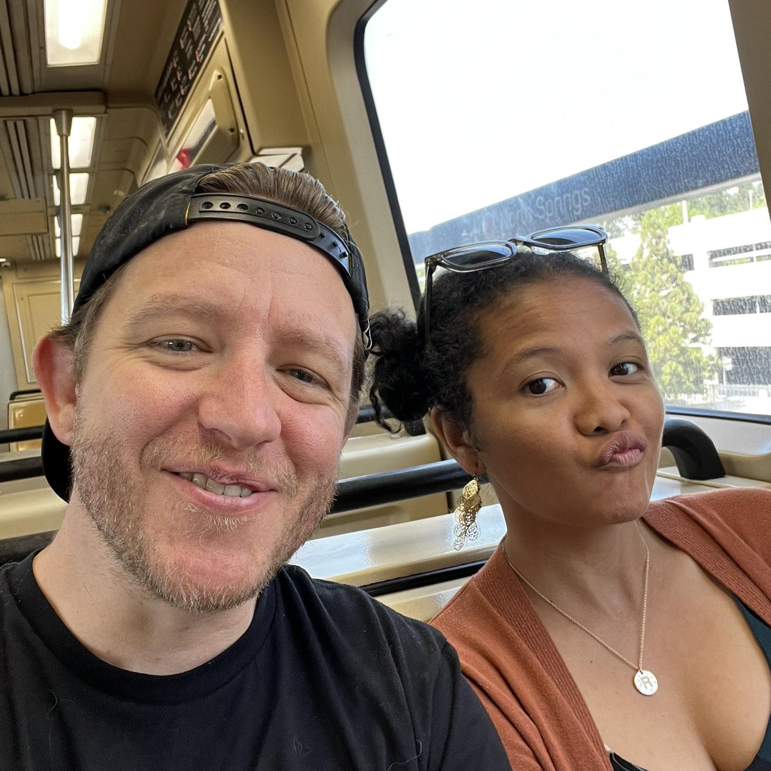 On the train to see Ed Sheeran for Ravaka’s birthday