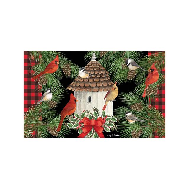 Holiday Bird Gathering Doormat Welcome Indoor / Outdoor 30" x 18" Briarwood Lane