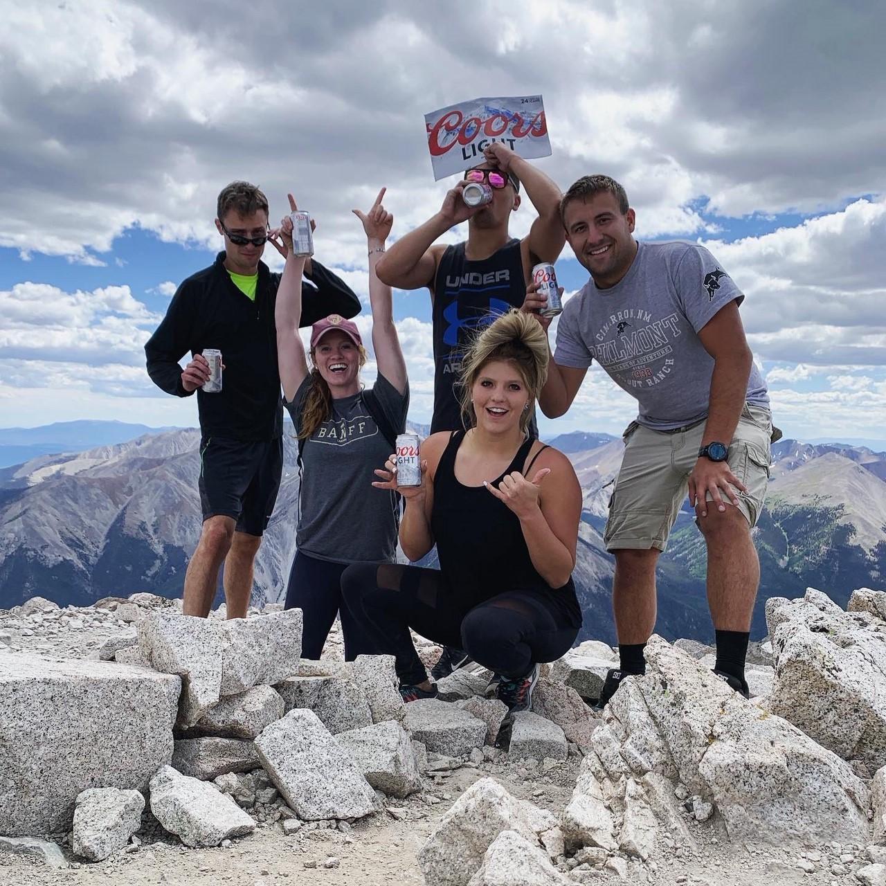 Our group of friends that hiked Mt. Princeton when Jack proposed! (Anna, Nic, Joe)