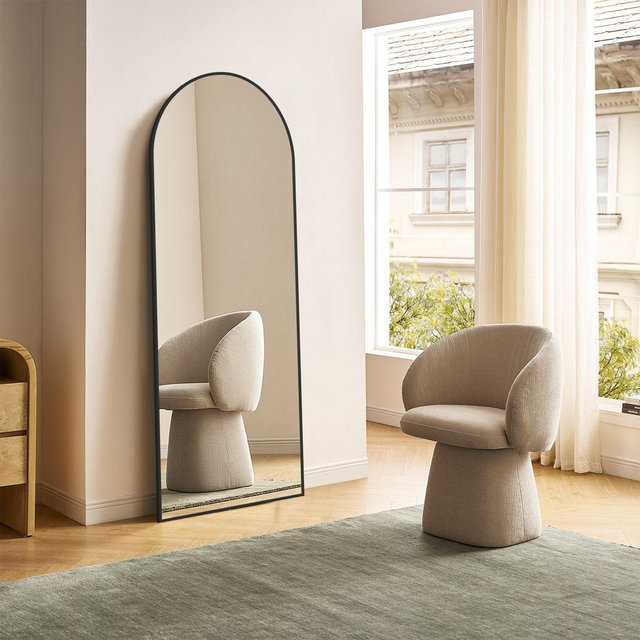 JIONJOY 71"x26" Extra - Large Full - Length Mirror, Wall - Mountable or Leaning, Transforming Your Living Room and Cloakroom - Black