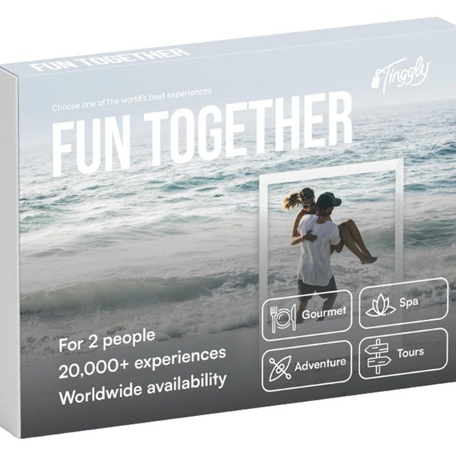 Tinggly Fun Together Experience Box - Over 10,000 Global Adventures for 2-4 People - Includes Spa Days, Food Tours & Thrilling Activities - Perfect Birthday Gift