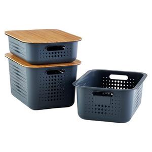 Charcoal Nordic Storage Baskets with Handles