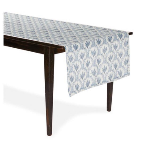 Lily of the Valley Printed Linen Table Runner by Moda Domus
