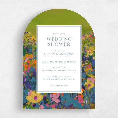 Blue Arch Wedding Wedding Shower Invitation - Alta Portrait