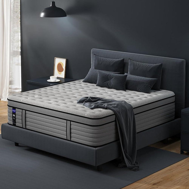 DIFAME King Size Mattress, 14 Inch Firm Hybrid Mattress King in a Box with Gel Memory Foam, Individually Pocket Spring for Motion Isolation, Pressure & Back Pain Relief, 100-Night Trial, CertiPUR-US