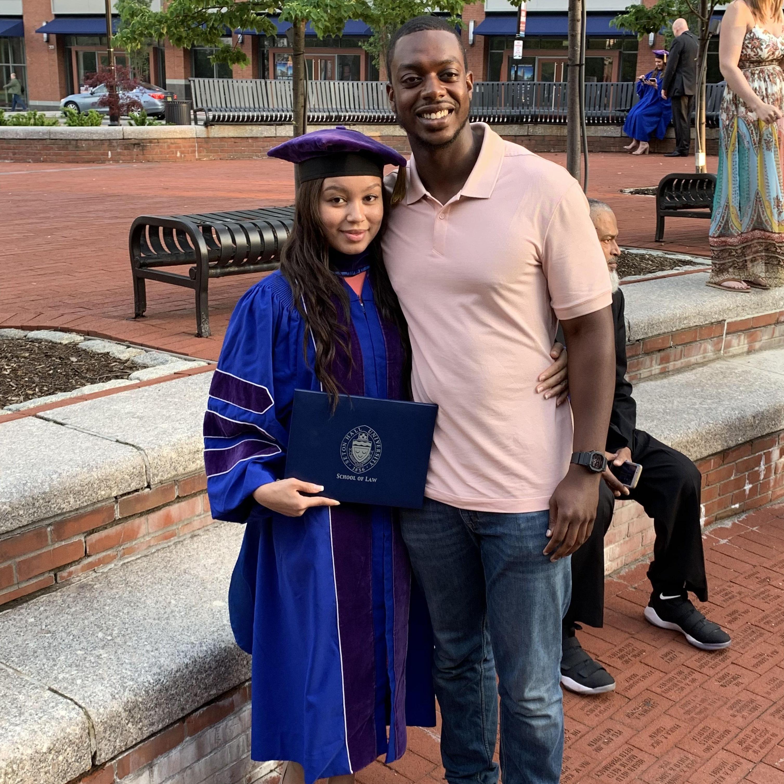 The proud moment of graduation from law school.