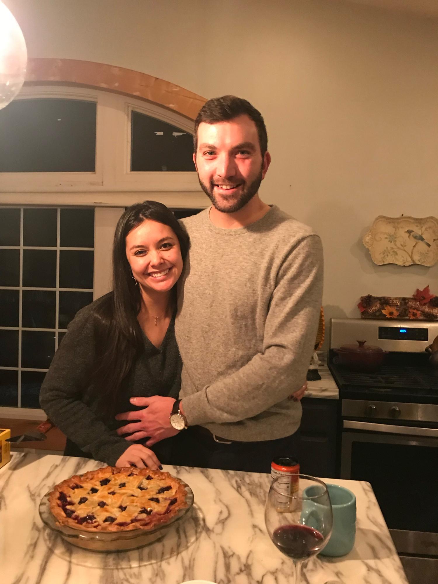 Joe wins pie baking contest in the U.P. (Terese is 6 months pregnant)