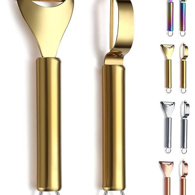 Berglander Can Opener, Stainless Steel Gold Handle Can Opener, Titainium  Golden Plating Handle Can Opener Hand Held, Smooth Edge Manual Can Opener