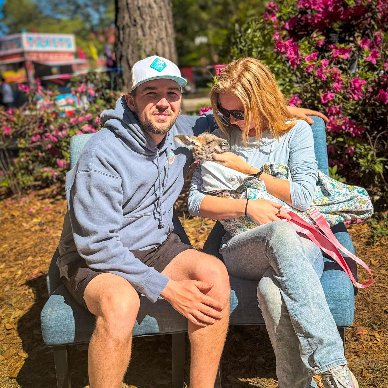 Melissa would still be holding that kangaroo if she could.