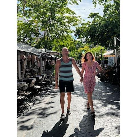 Romantic walk through South Beach, FL