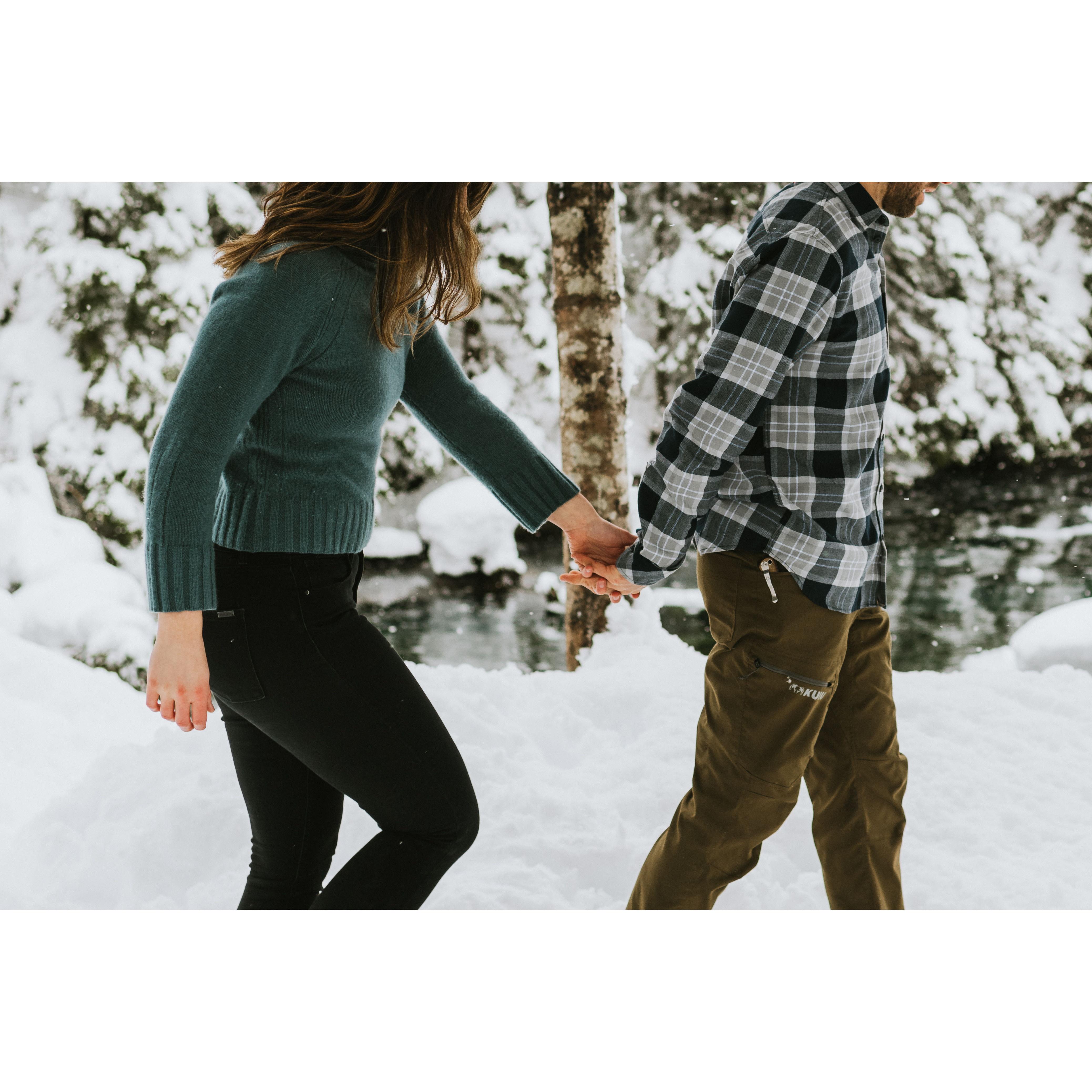 Engagement photos in Whittier