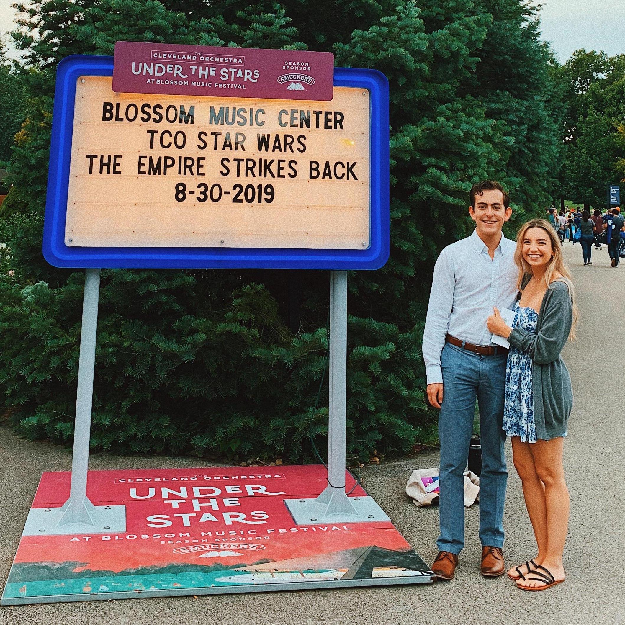 We watched the Cleveland Orchestra perform Star Wars at the Blossom Music Center in August 2019.