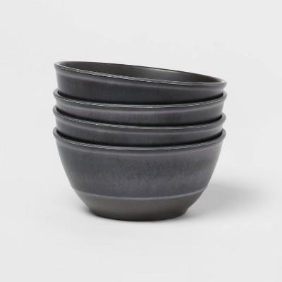 Melamine Lancashire Cereal Bowls Gray - Threshold 4 Pack