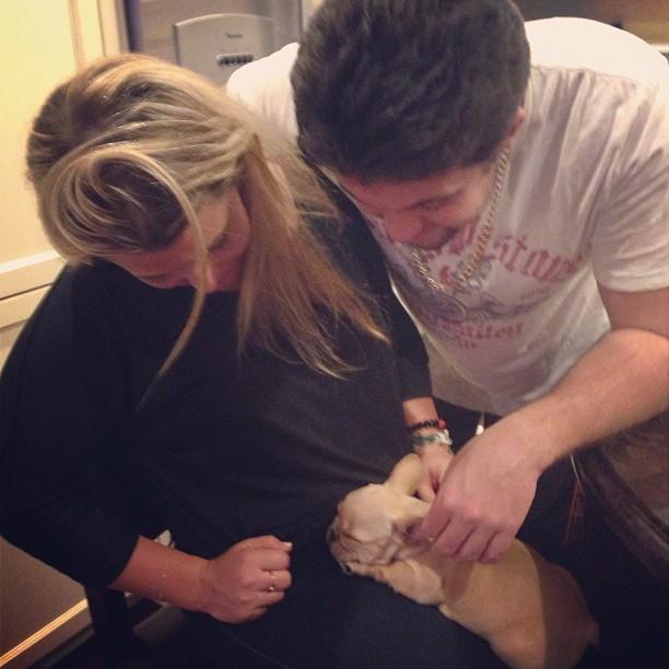 finding our mutual obsession for dogs- Weezy pup