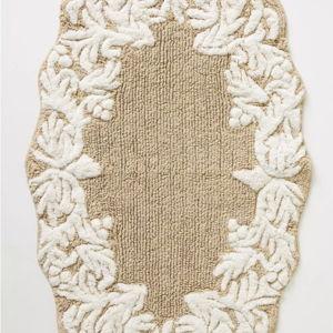 Geraldine Tufted Cotton Bath Mat Color Taupe Size Small