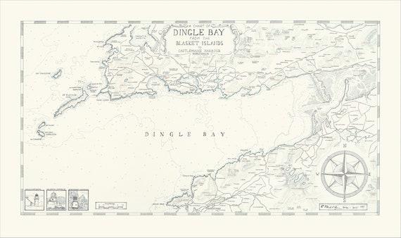 Dingle Bay Map, Dingle Map, Dingle County Kerry Map Blasket Islands Map